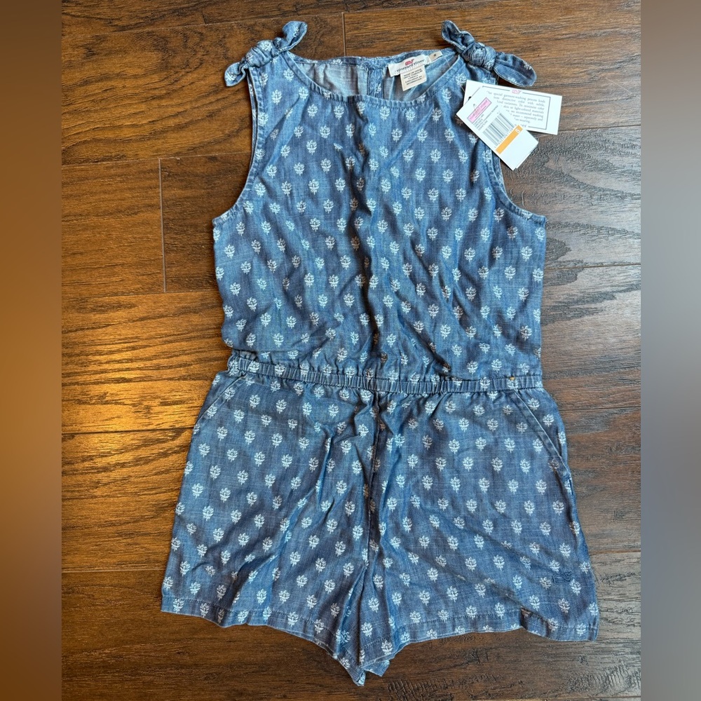 Vineyard Vines Kids Denim Romper